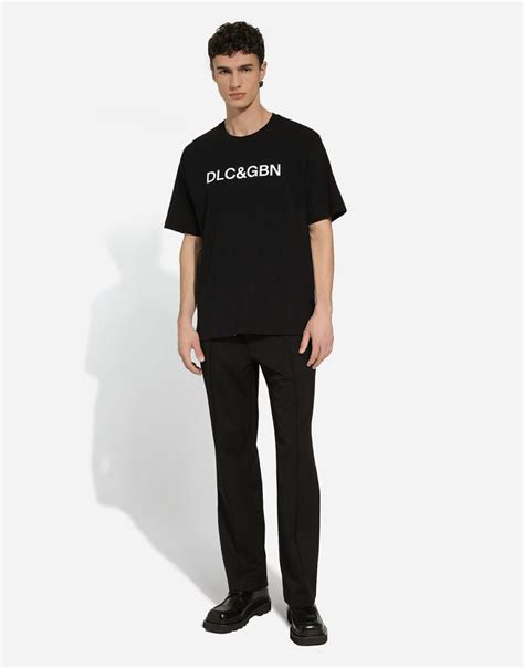 dolce gabbana jogginganzug|Stretch wool jogging pants in Black for Men.